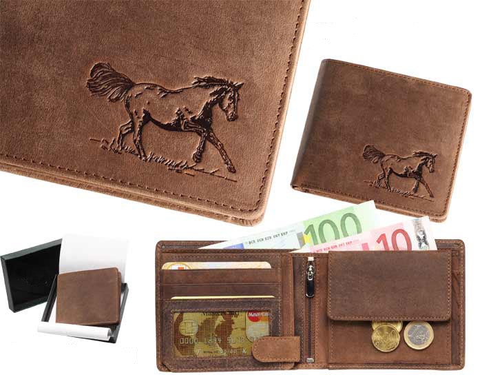 Portemonnaie trabendes Pferd