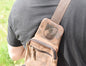 Leder Crossbody Tasche - Feuerwehr Emblem