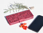 Damen Leder Handyhülle für iPhone 14 Pro - Damascena Rose