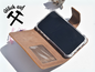 Braune Leder Handyhülle für iPhone 14 Mini