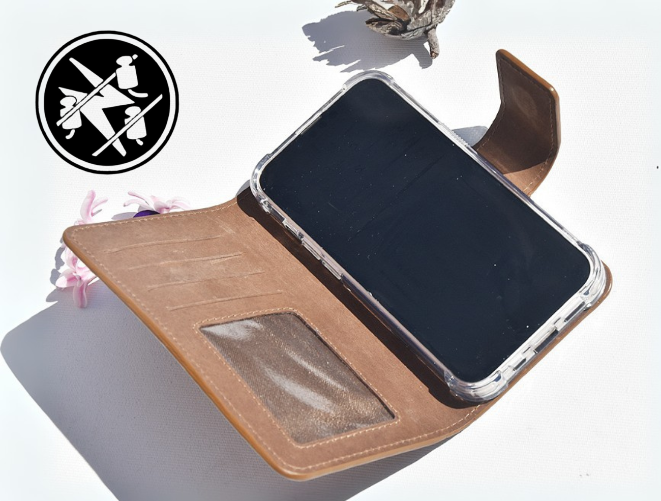 Braune Leder Handyhülle für iPhone 14 Mini