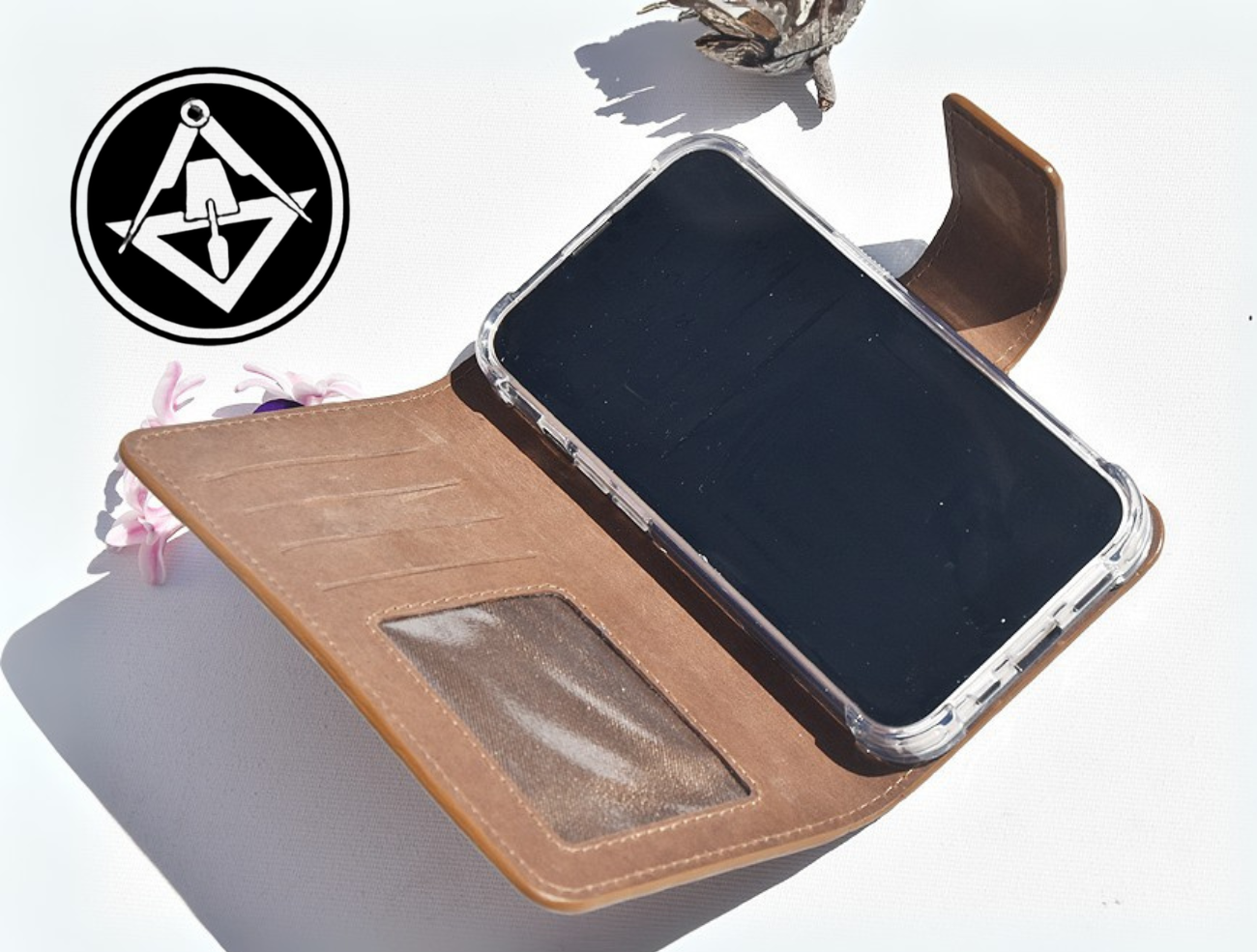Braune Leder Handyhülle für iPhone 12 Pro