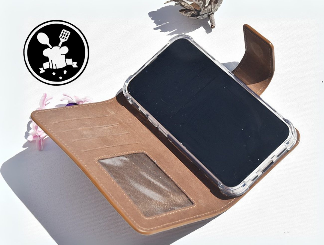 Braune Leder Handyhülle für Huawei P20 lite