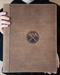 Leder A4 - Schreibmappe / Mappe Dachdecker